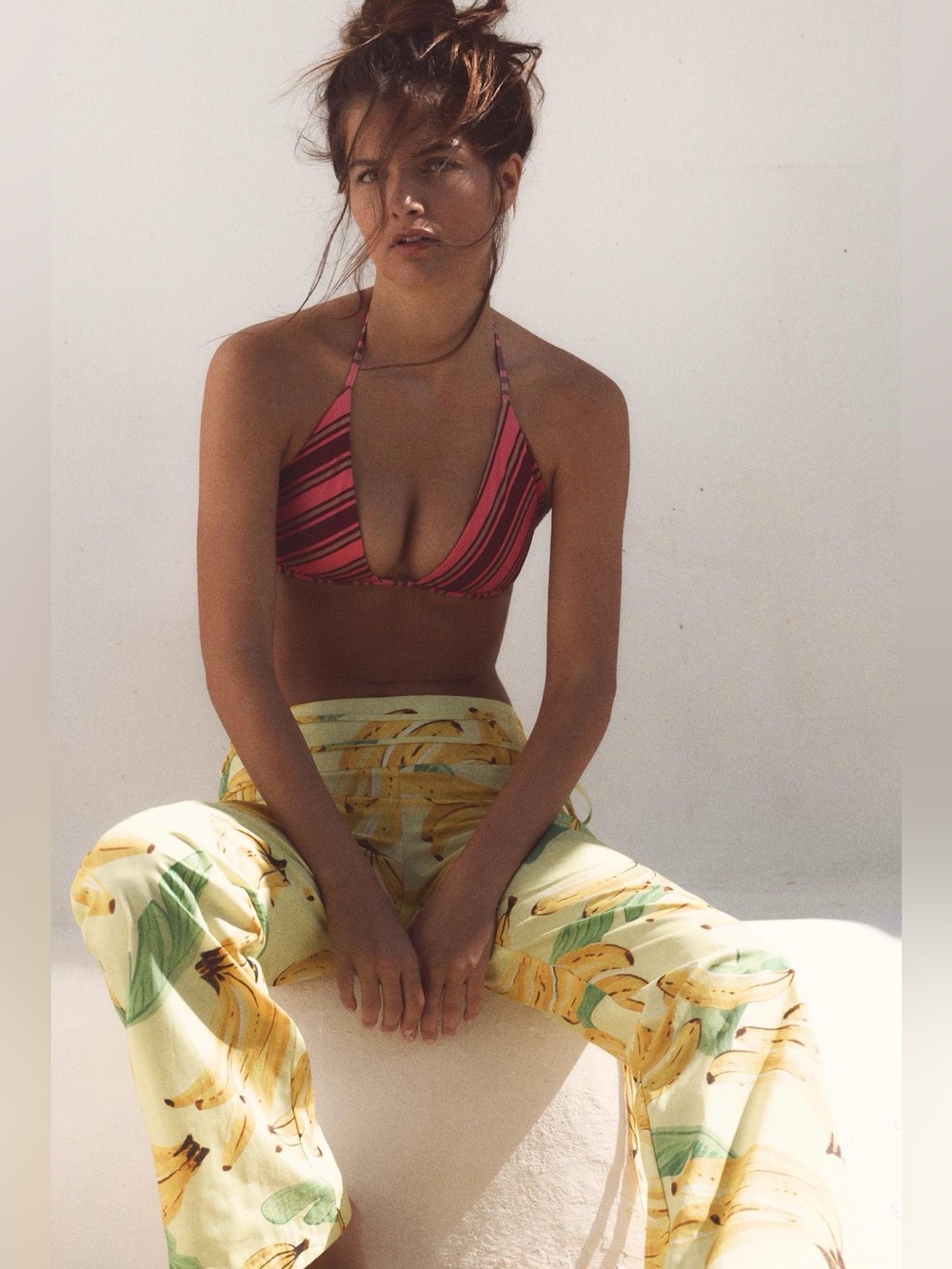 ZARA - FRUIT PRINT DRAWSTRING PANTS